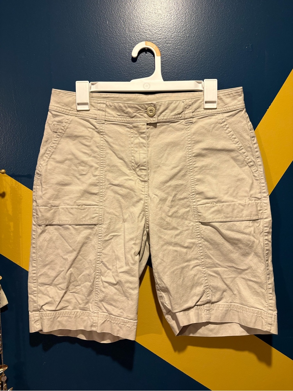 Woolrich Stone High Waist Cargo Bermuda Shorts EUC